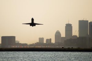 airplane at Boston Logan Airport