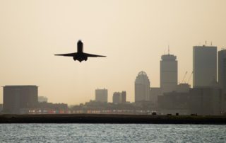 airplane at Boston Logan Airport
