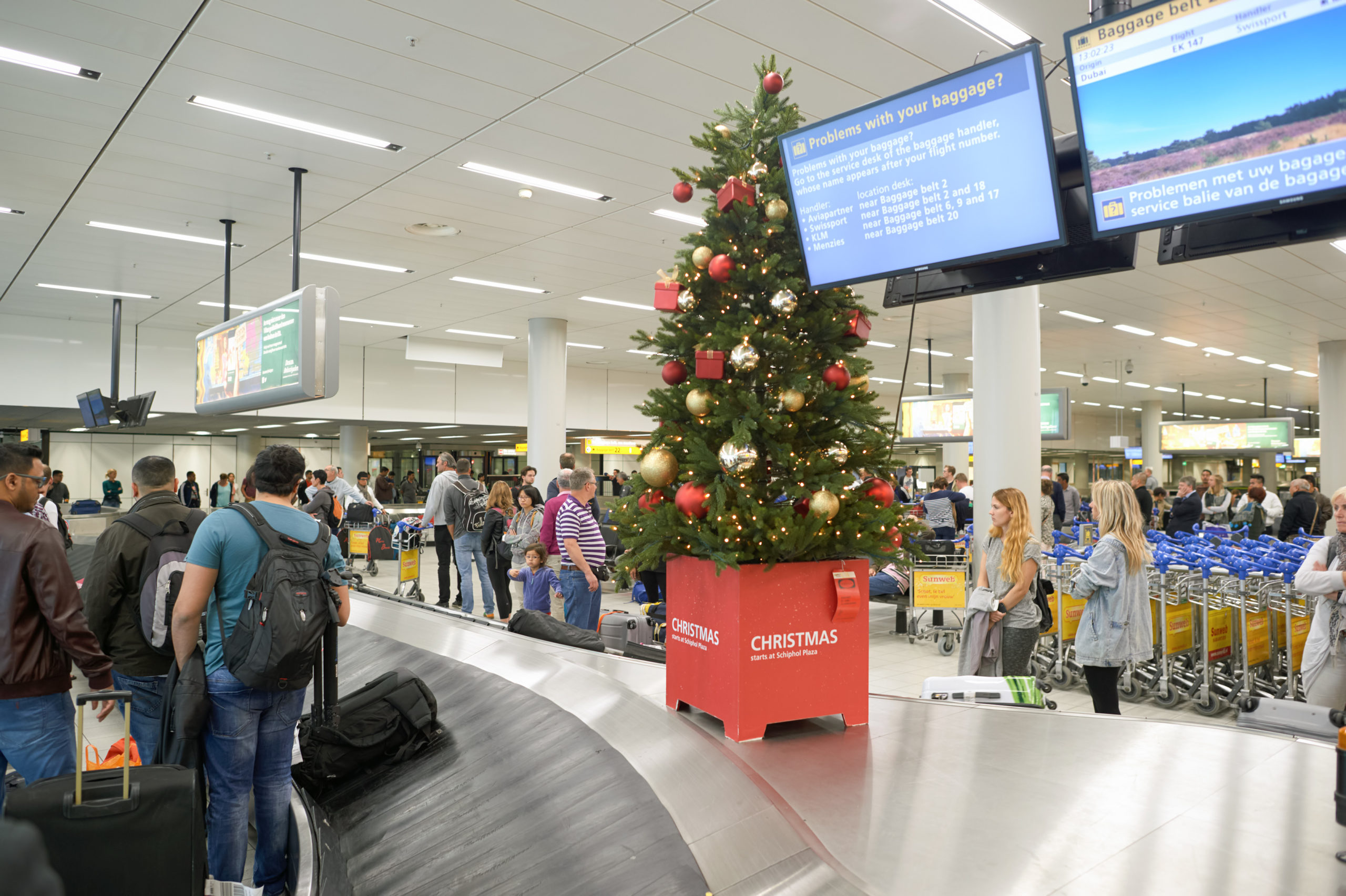 Christmas time at the airport