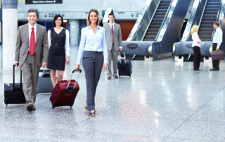 Business trip at the airport